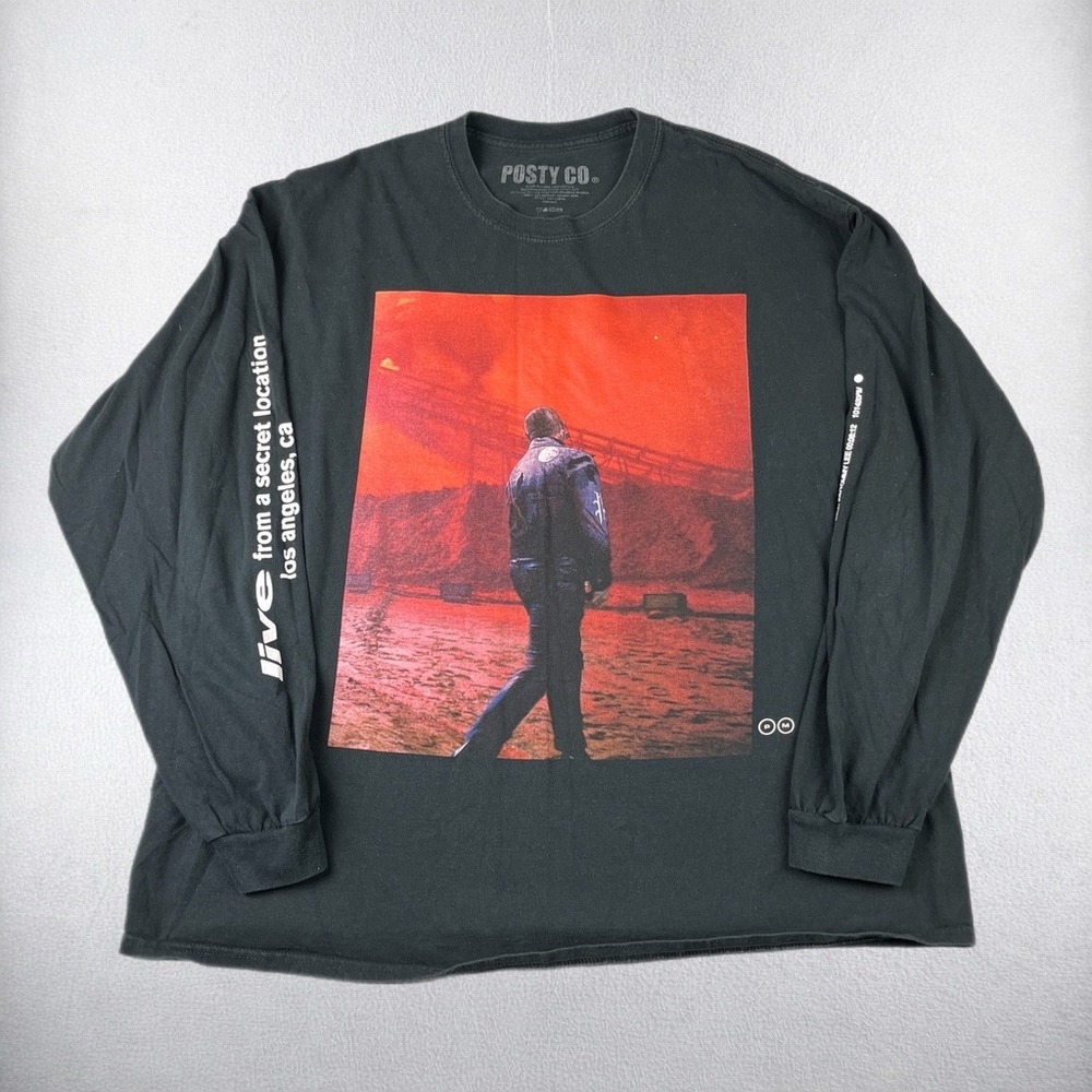 Posty Co Post Malone Long Sleeve Shirt Mens 2XL Black Live Secret Location LA